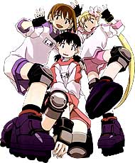 The main characters: Yuri, Kumi and Kasumi