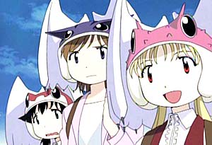 The three main characters: Kasumi, Kumi and Yuri.