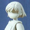 Unpainted posable figure of Kumi in her Alien Party outfit.
